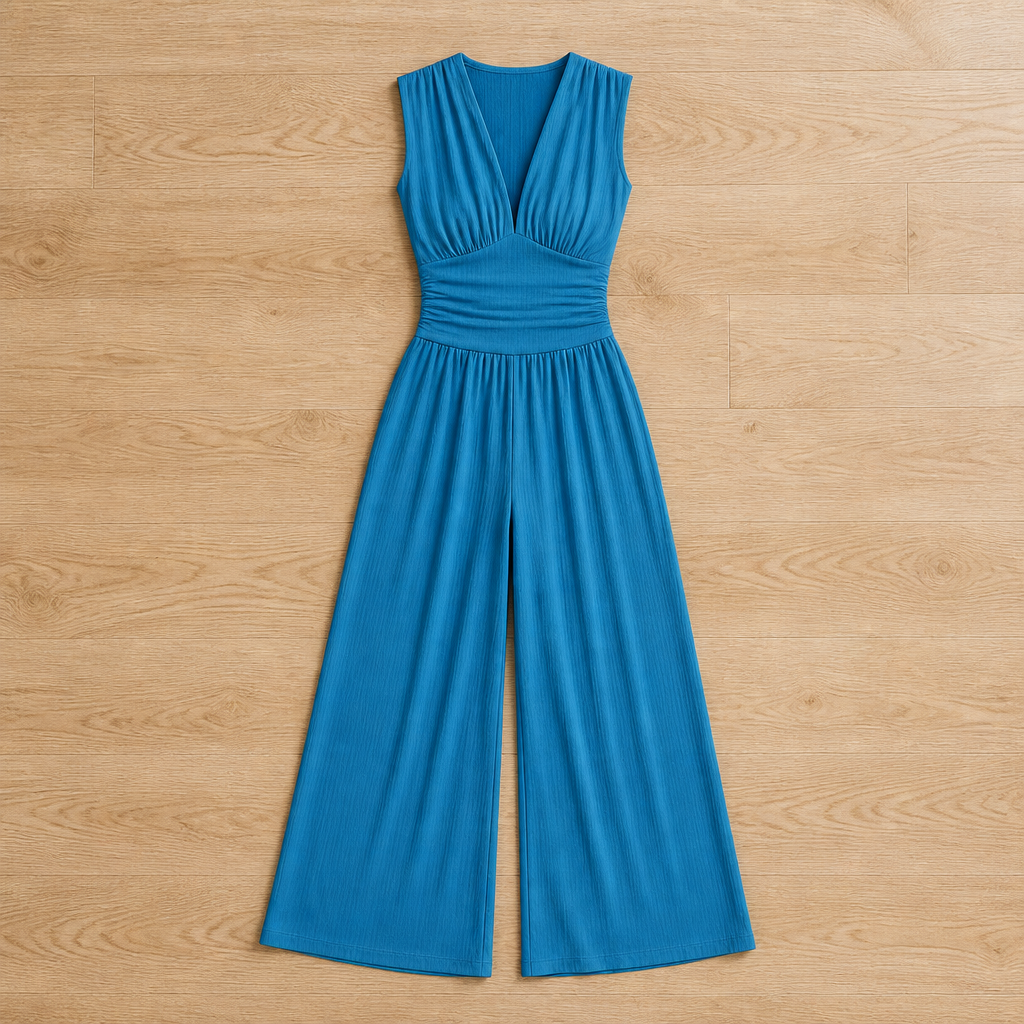 VeloraLuxe™ Sleeveless Wide-Leg Jumpsuit — Own Every Moment with Freedom, Flatter, and Flawless Comfort