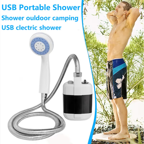 Portable Outdoor Shower with Battery – USB Camping Shower