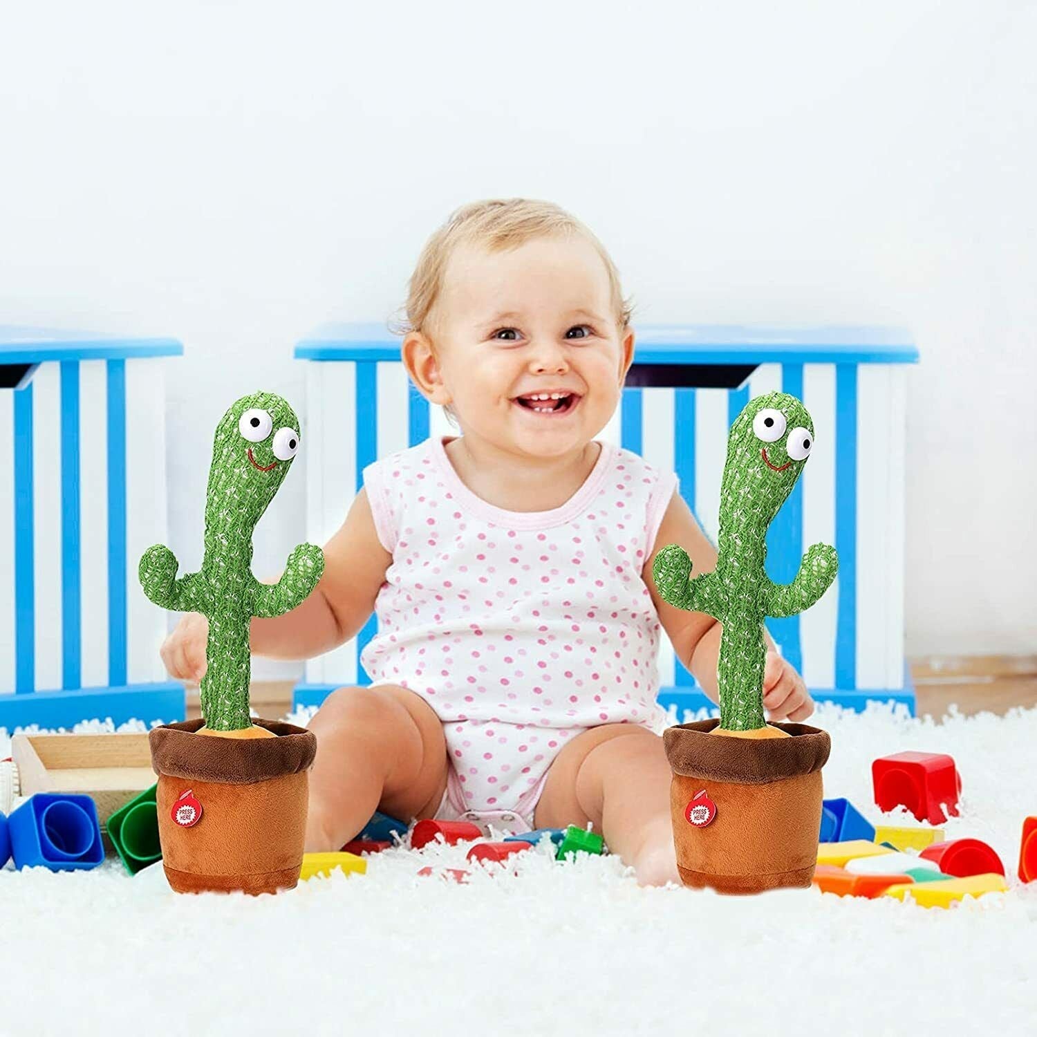 Musical Cactus Toy with LED Lights