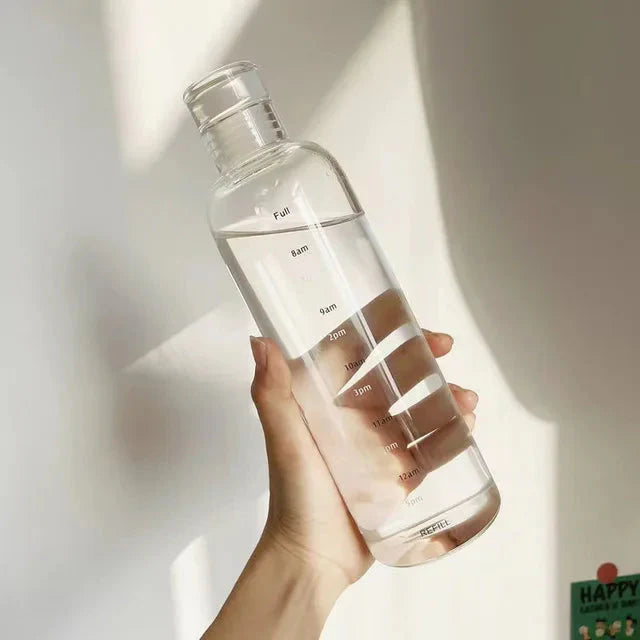Time-Marked Water Bottle for Hydration Tracking