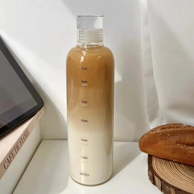 Time-Marked Water Bottle for Hydration Tracking