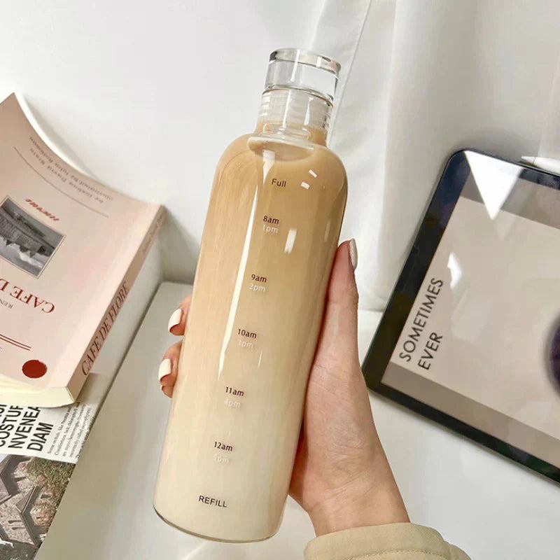 Time-Marked Water Bottle for Hydration Tracking