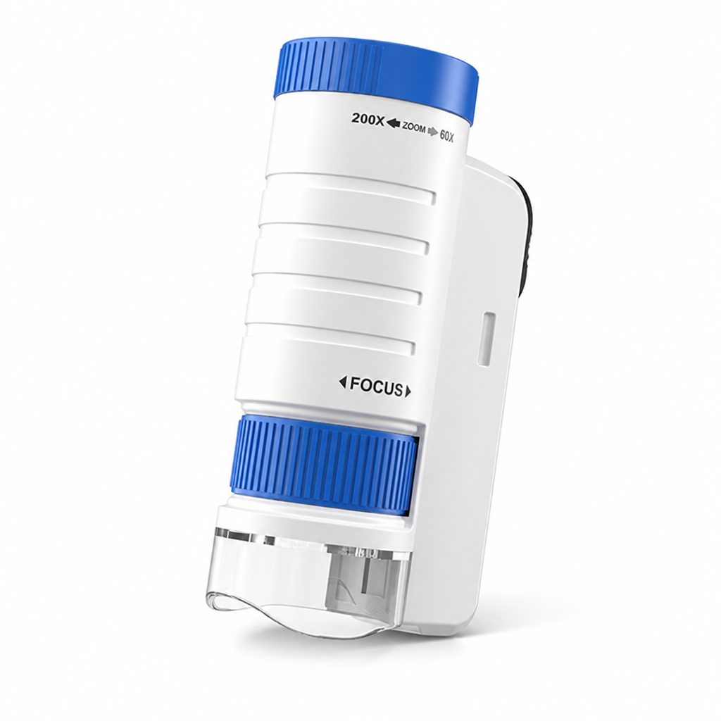200x Magnification Built-In LED Handheld Microscope (For Kids)