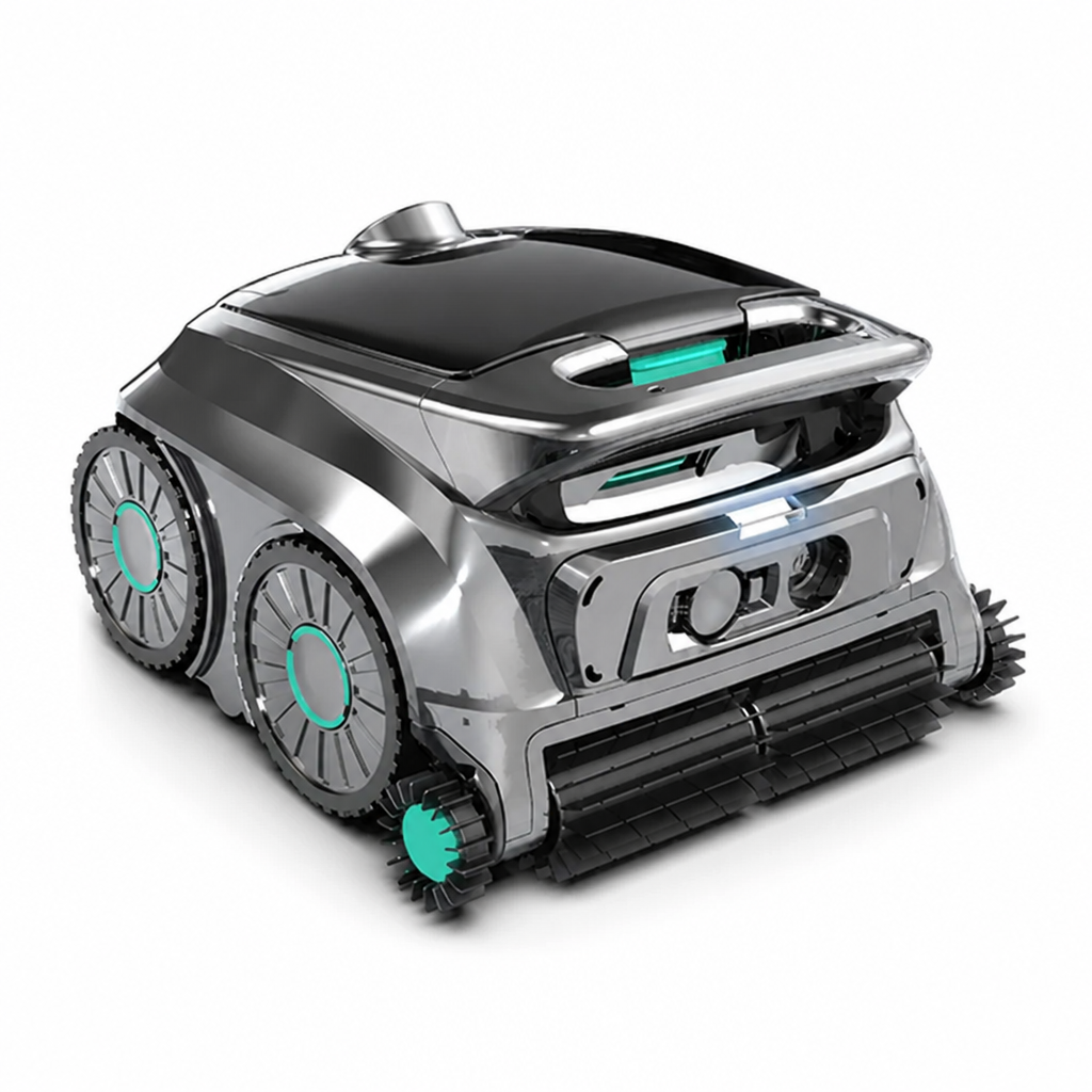 Cordless Six-Roller Edge-Cleaning Robotic Pool Vacuum (125-Min Runtime)
