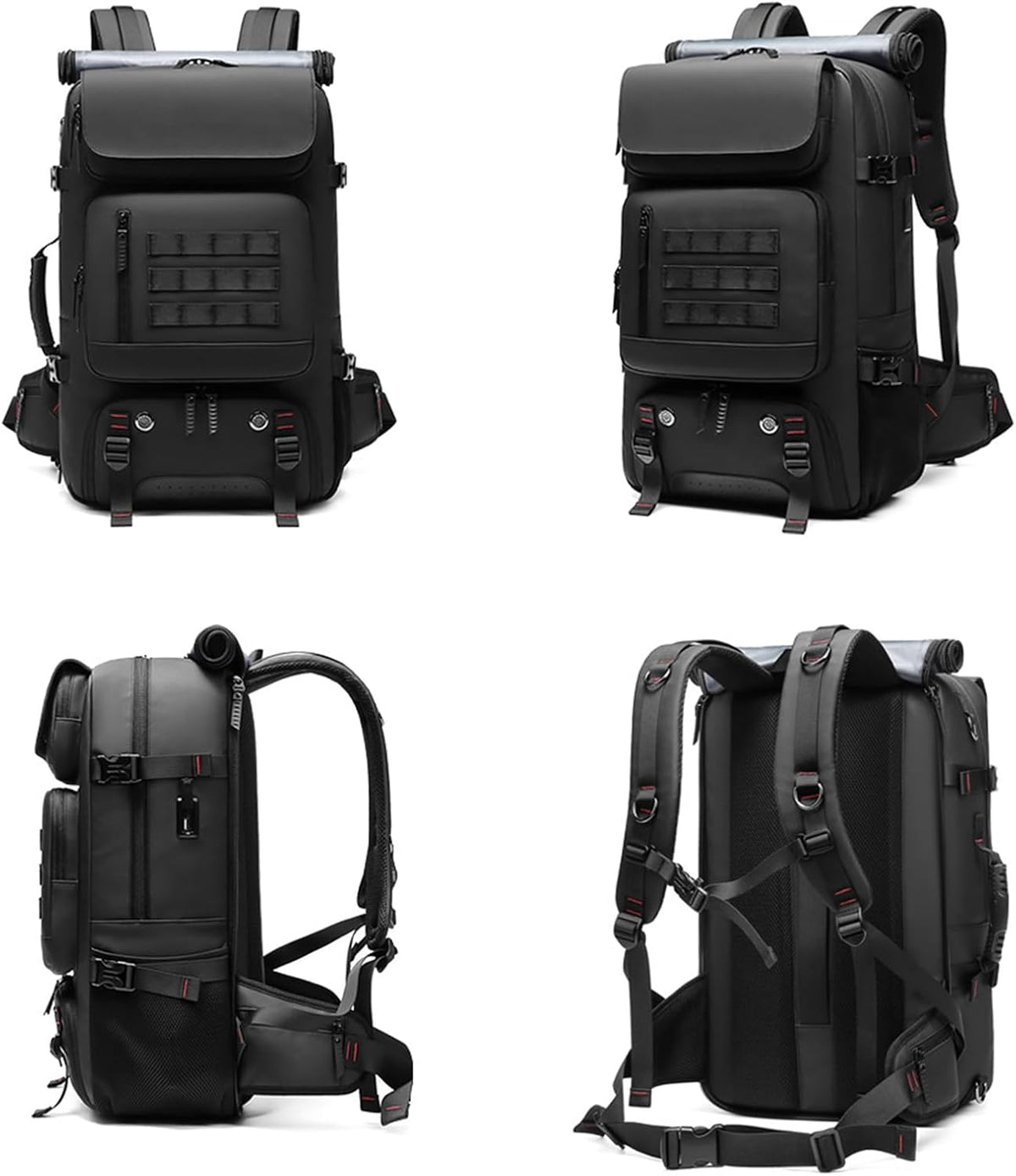 Large 50L Waterproof Backpack with USB Charging and Shoe Storage for Travel