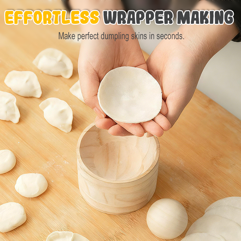 Dumpling Maker | Wooden Dough Press | Stick-Resistant Surface | DumpliForm