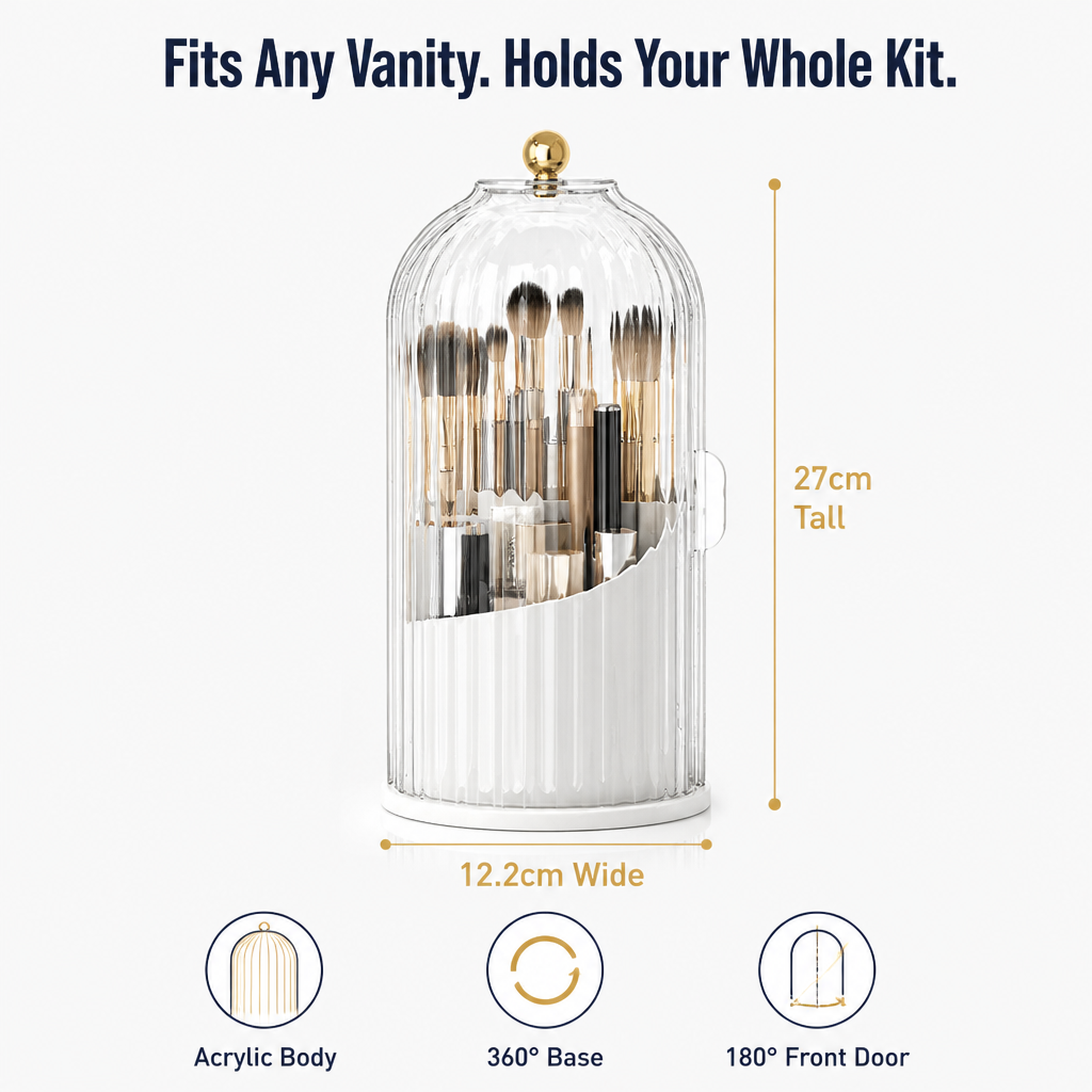 MetroLux™ Brush & Beyond Organizer — Turn Bathroom Mess into Crisp, Clutter-Free Serenity