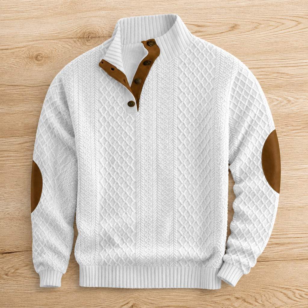 StriTex™ Jacquard Collar Sweater — Command Attention with Timeless Comfort and Rugged Style