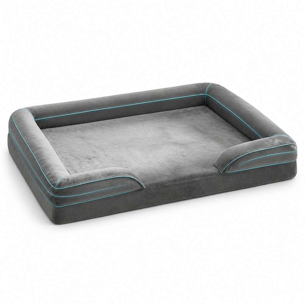 65D High-Density Memory Foam Dog Bed (Removable Machine-Washable Cover)