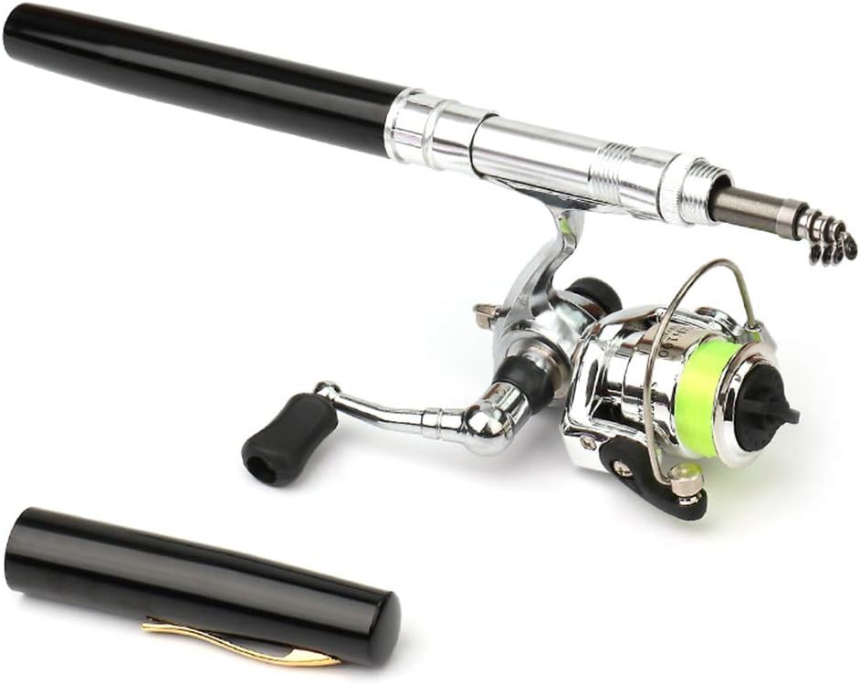 Telescopic Travel Fishing Rod and Reel Set – Compact Pen-Style Kit for Camping and Boating