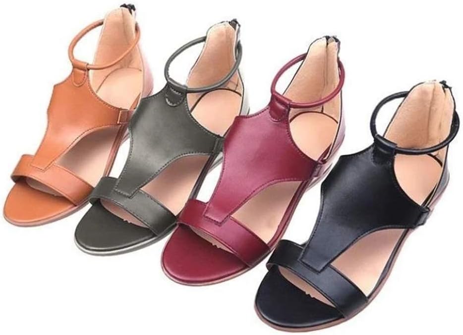 Strappy Wedge Sandals with Comfortable Footbed