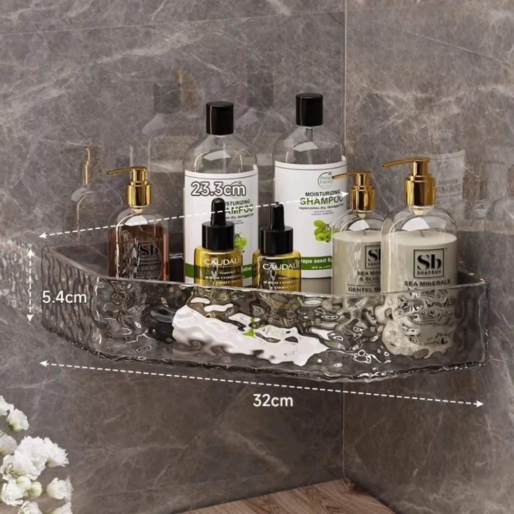 Corner Bathroom Shelf Organizer with Glacier Design