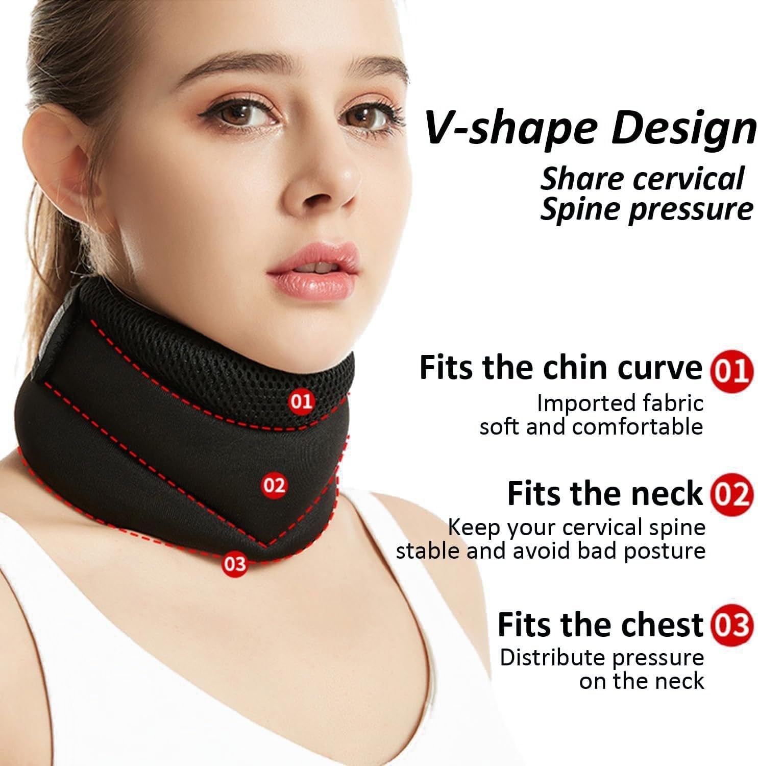 V-Shaped Neck Support for Snoring Prevention