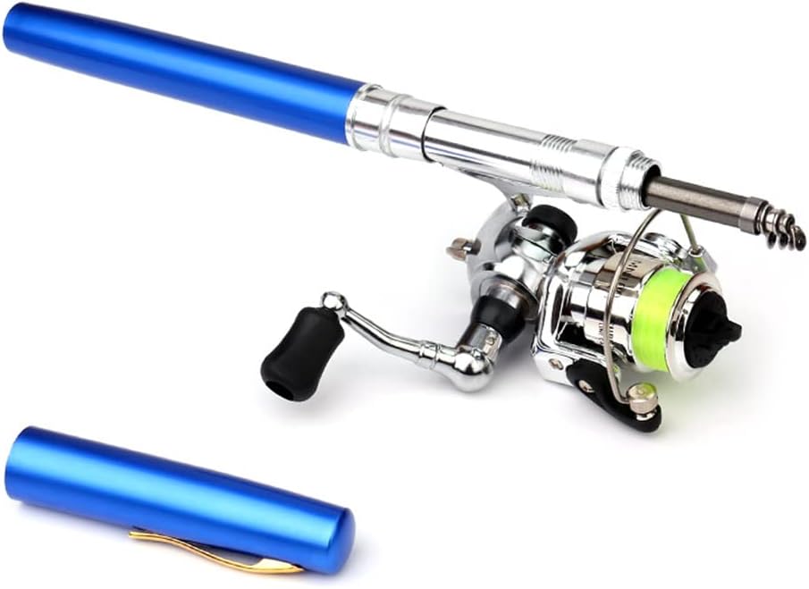 Telescopic Travel Fishing Rod and Reel Set – Compact Pen-Style Kit for Camping and Boating
