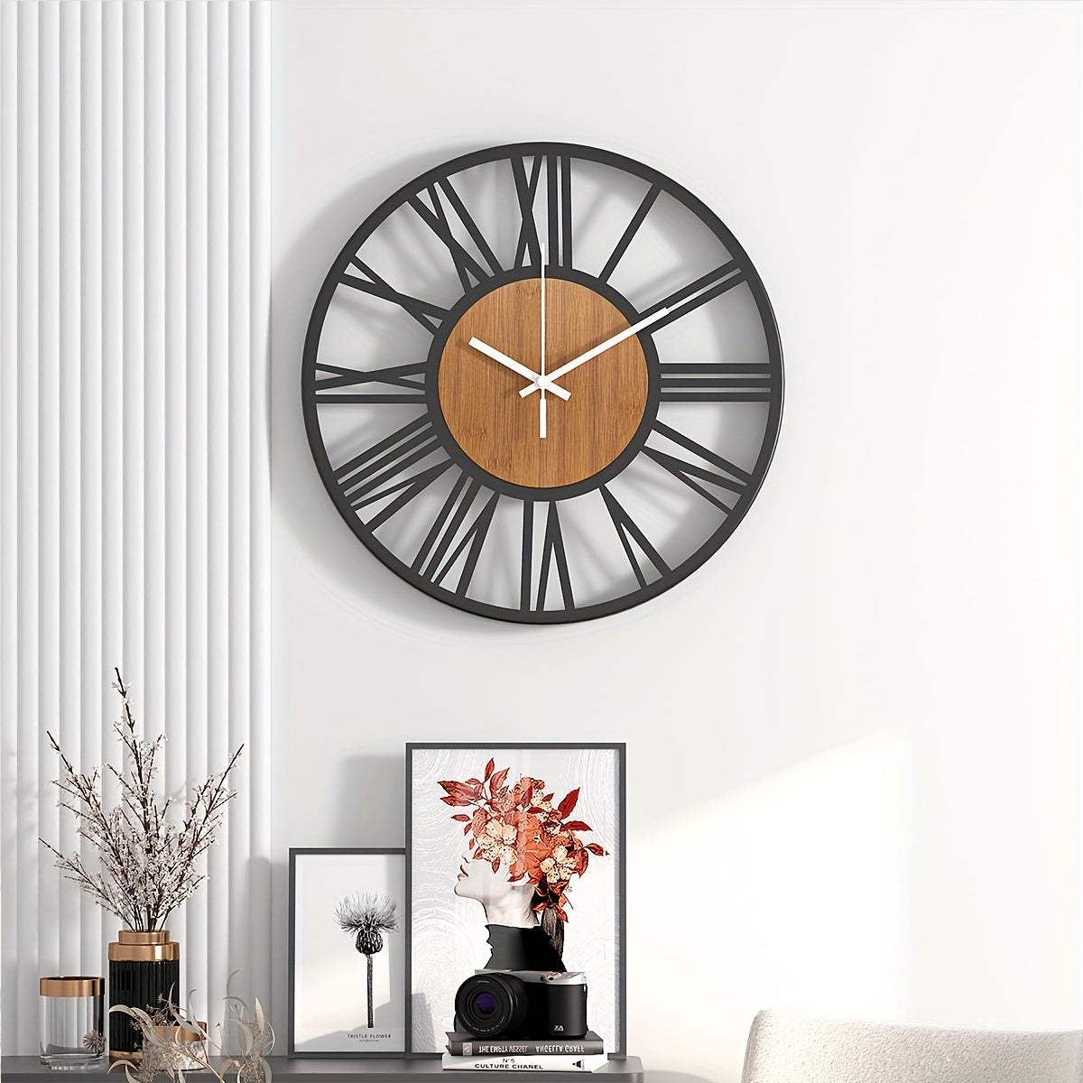 Charming Vintage Wall Clock with Colorful Numerals