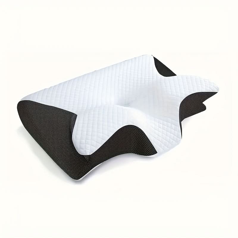 Contoured Neck Pillow with Memory Foam for Comfort and Support