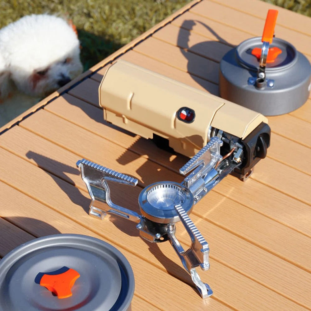 Compact and Foldable Camping Stove for Outdoor Cooking – Aluminum Butane Propane Cooker