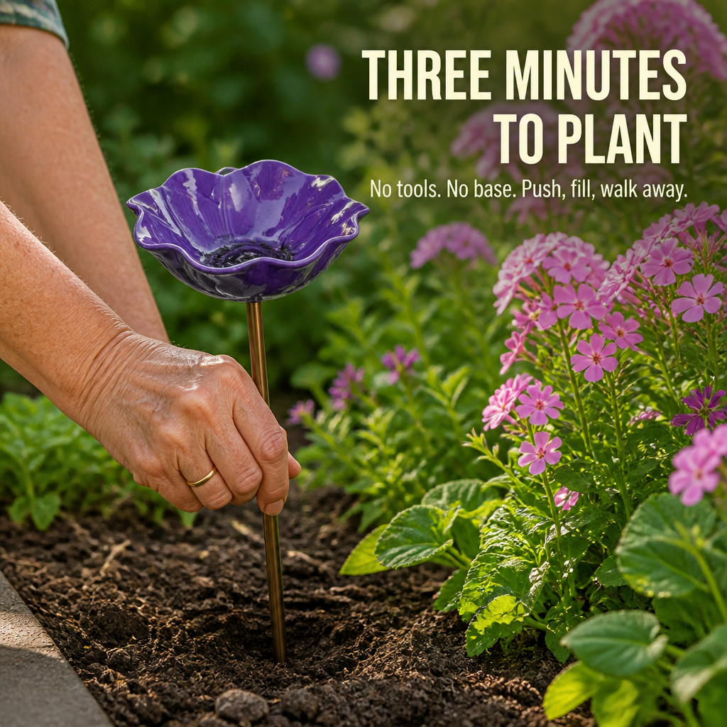 GardenLure™ — Attract Birds, Bees & Butterflies to a Secure Spot for Water