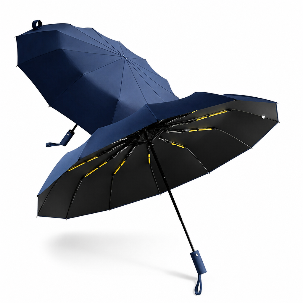 Automatic Open-Close UV-Blocking Foldable Umbrella (Triple-Fold)
