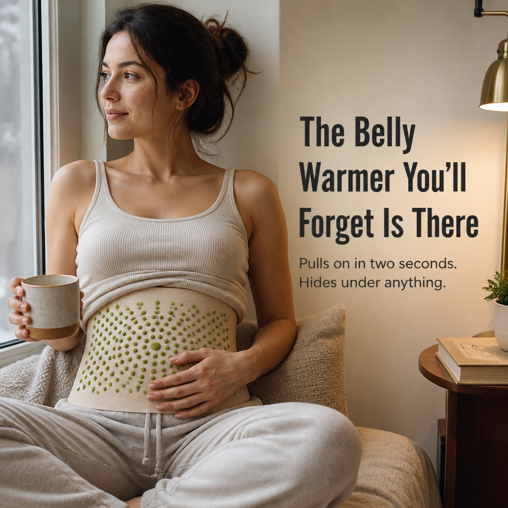 VivantaWrap™ — Envelop Your Belly with Mugwort Warmth, Ditch the Cords and Bulk
