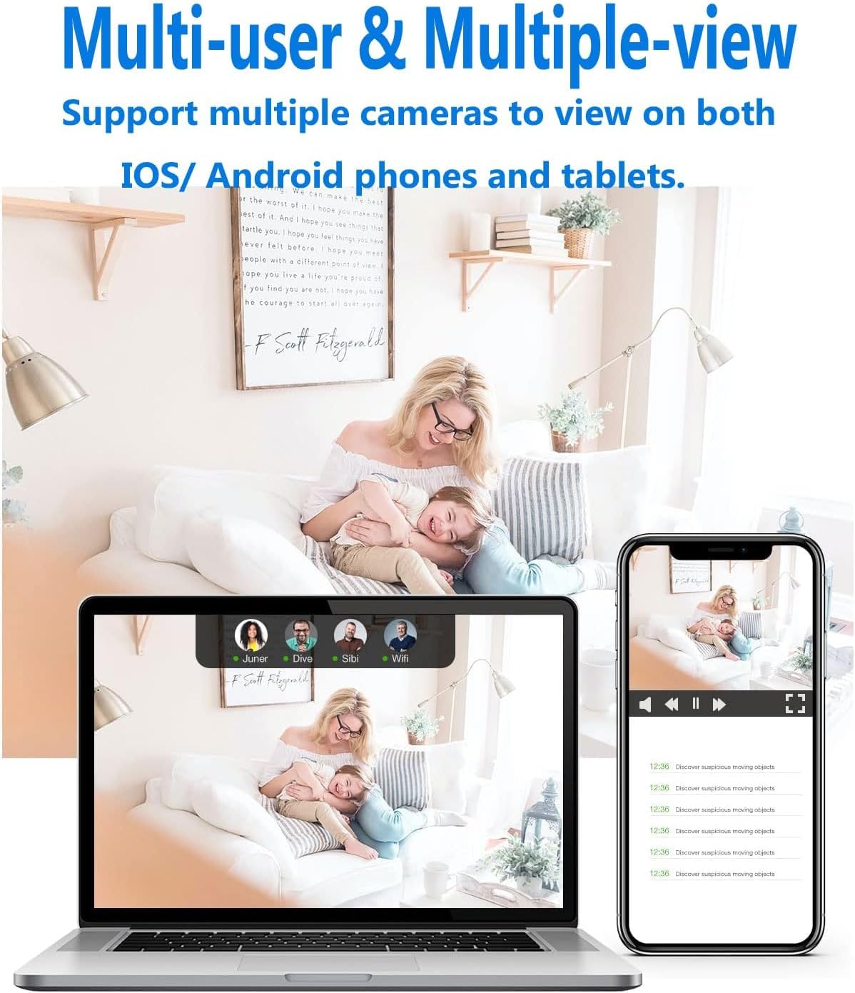 Indoor Surveillance Camera | Night Vision & Motion Detection | Wi-Fi Enabled | SecureView