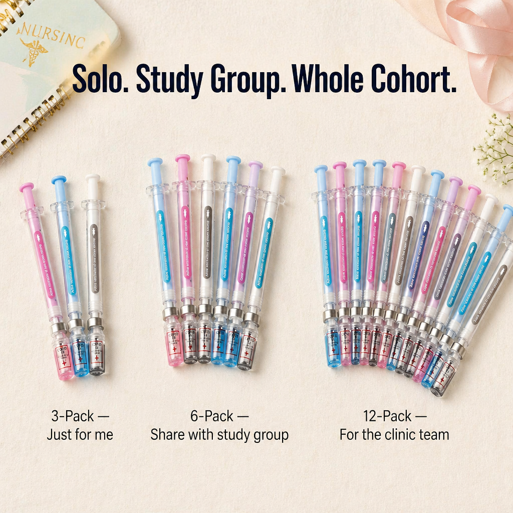 VibeSyringe™ — Use Buttery Smooth Ink to Color-Code Each Care Plan, Drug Card & Lecture Note
