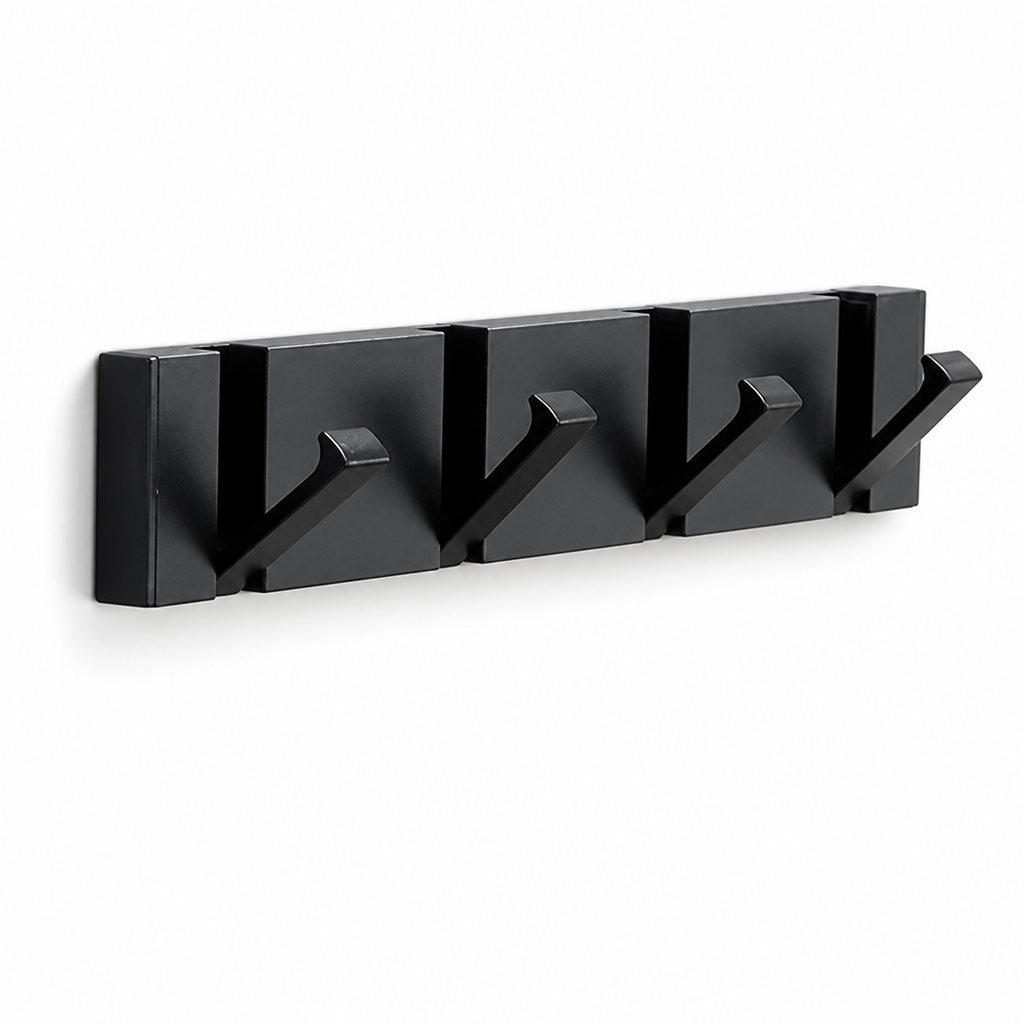 Space-Saving Foldable Aerospace Aluminum Wall Hook (2–6 Hooks)