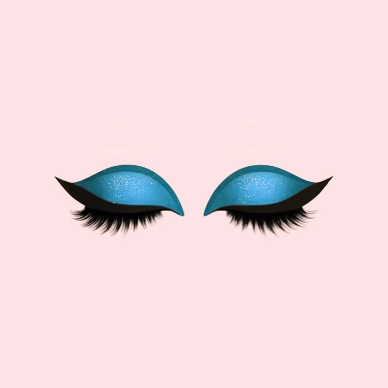 Eyeshadow and Eyelashes with Eye Makeup Patches
