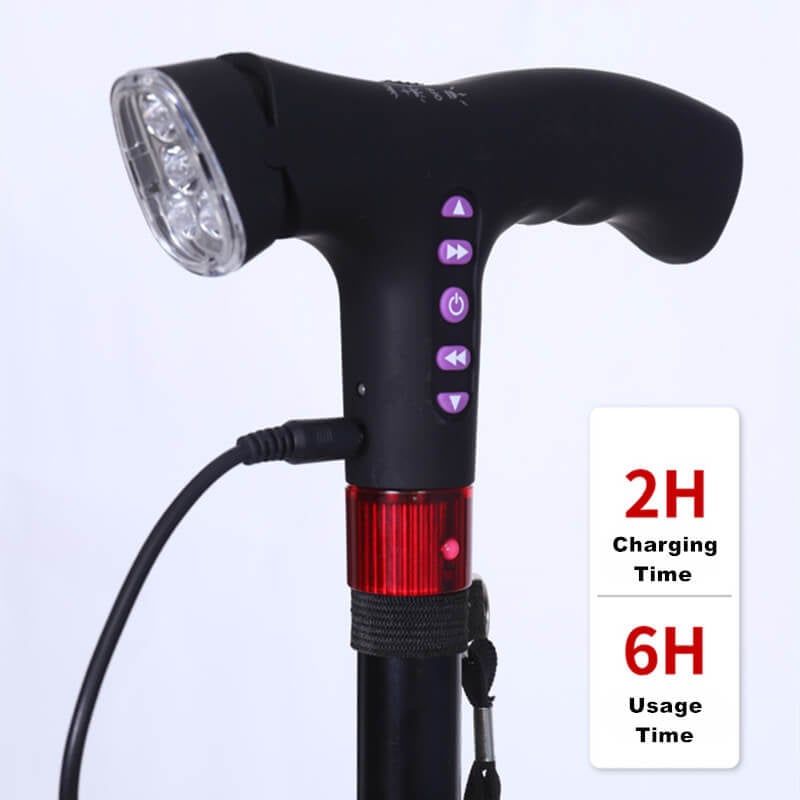 Walking Cane with LED Light and Fall Detection Alarm