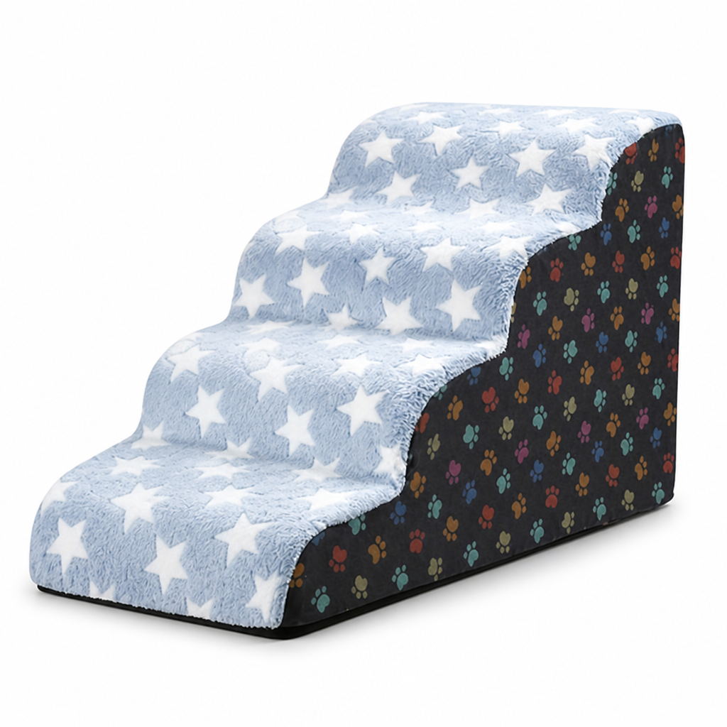 Non-Slip Plush Pet Stairs (2-5 Steps)
