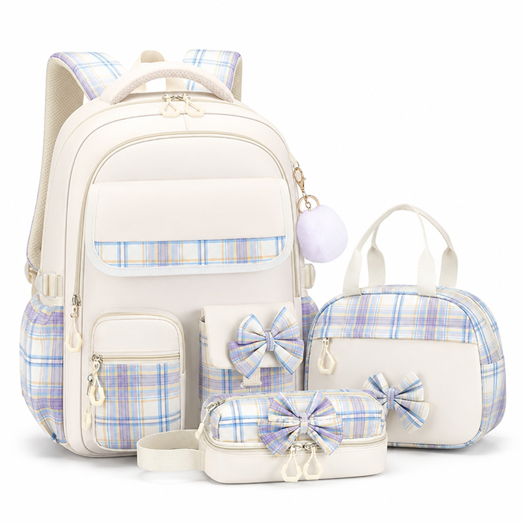 Large-Capacity Laptop & Tablet Backpack Set (3-Piece)