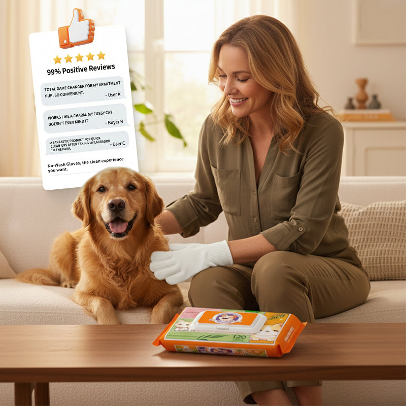 Waterless Antibacterial Gloves for Animal Care