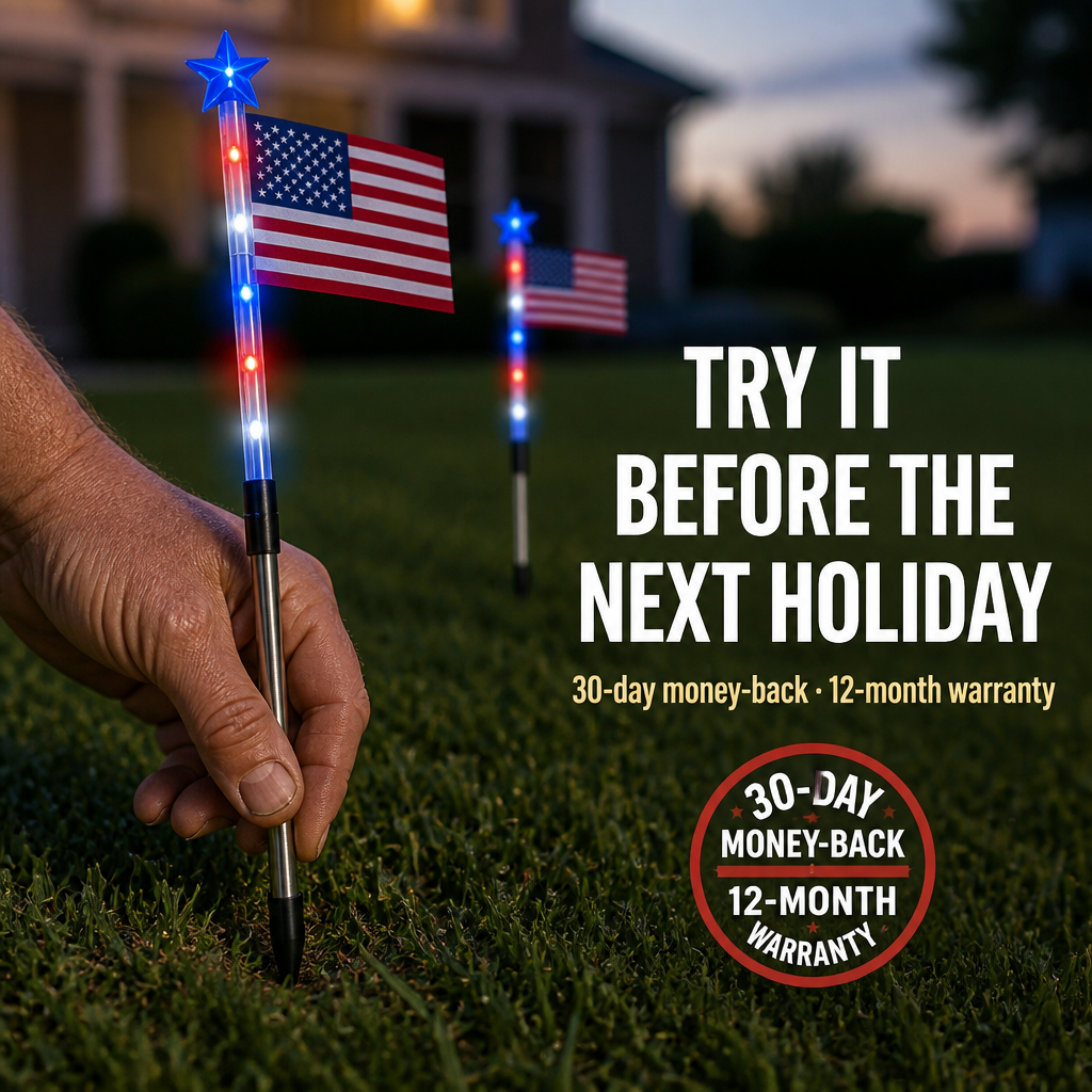 LibertyLume™ — Solar Plant Flag Lights That Shine on Every Patriotic Holiday