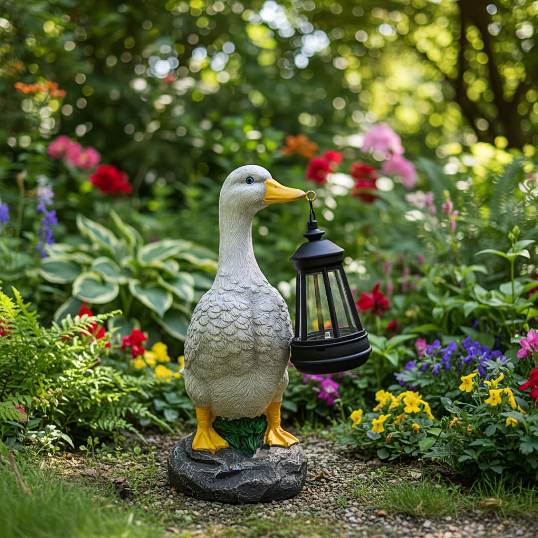 Solar Garden Lamp - Decorative Duck Design