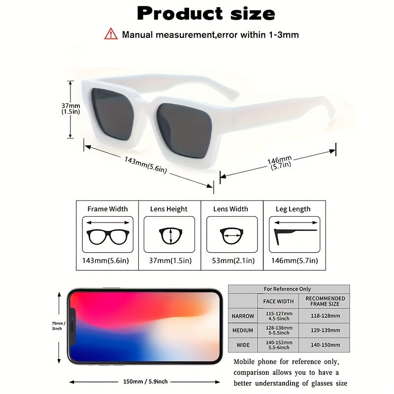 Angular Retro Sunglasses for Men and Women – Y2K Style