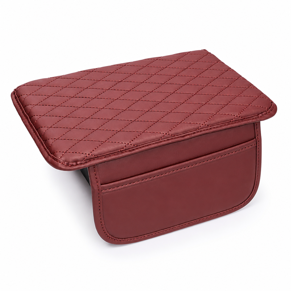 PU Leather Built-In Storage Armrest Mat