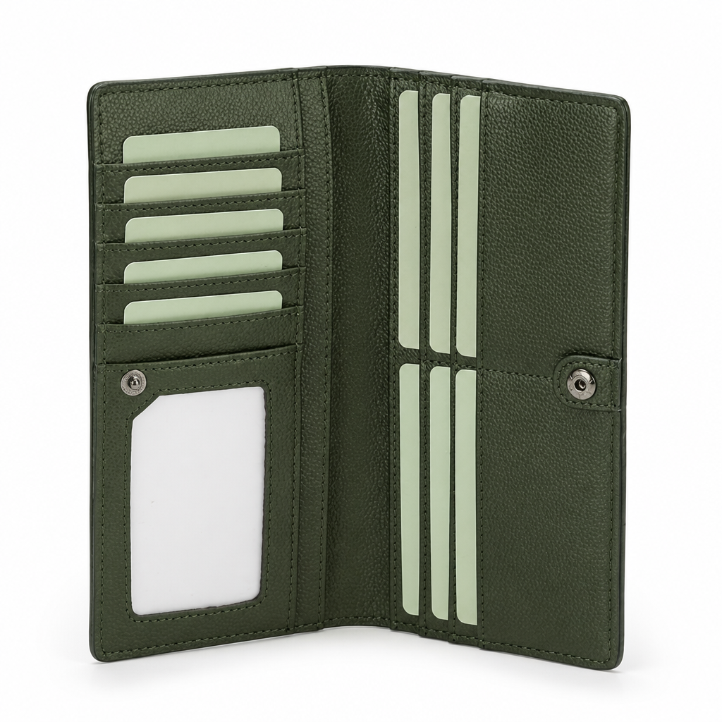 RFID-Blocking Ultra-Thin Leather Card Wallet