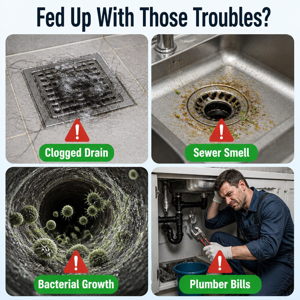 BreezeMaxPro™ — Break Down Tough Drain Clogs and Eliminate Foul Odors