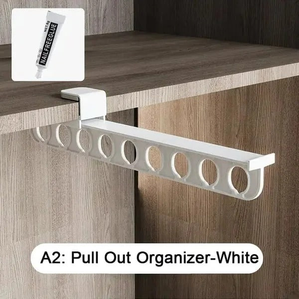 Space-Saving Wardrobe Rod for Extendable Pants Storage