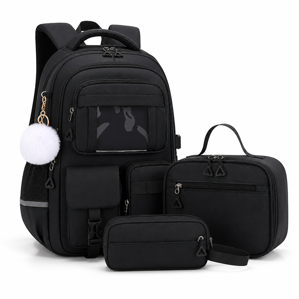 Large Capacity Multi-Pocket Backpack Set (Fits 16-Inch Laptop)