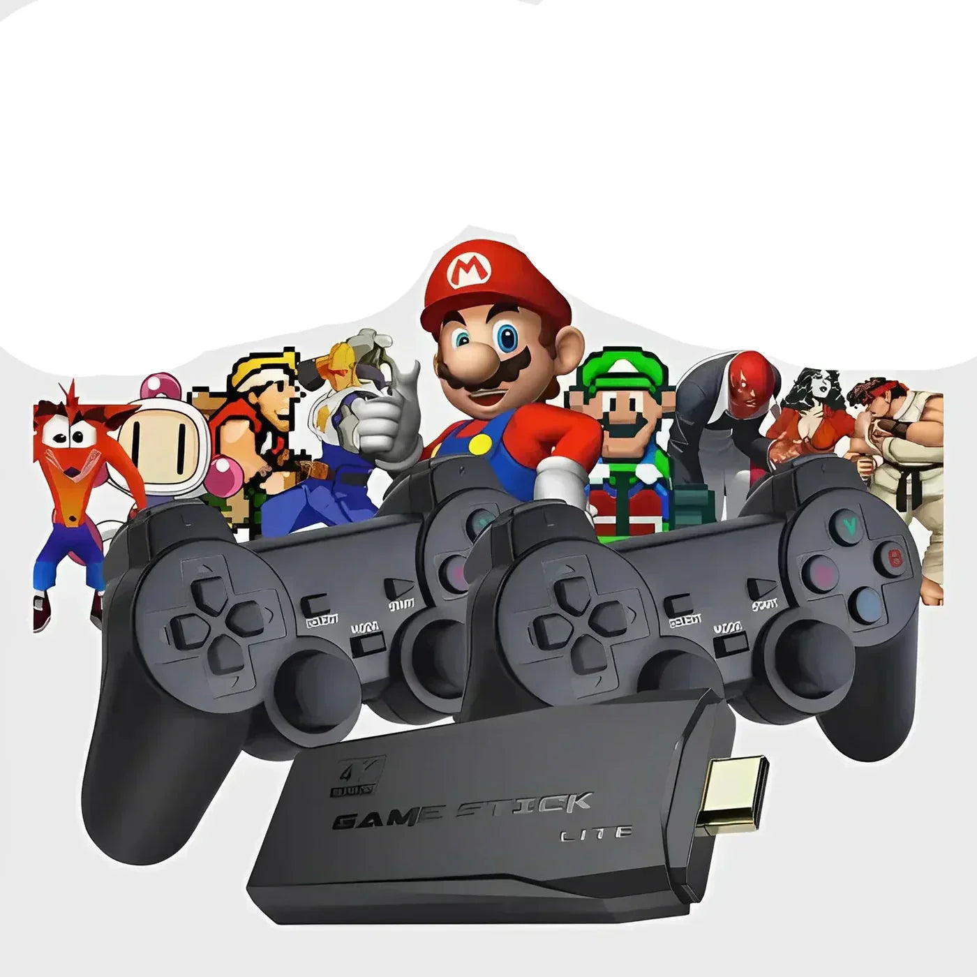 Classic Game Hub 64GB with Dual Controllers - 20,000+ Titles
