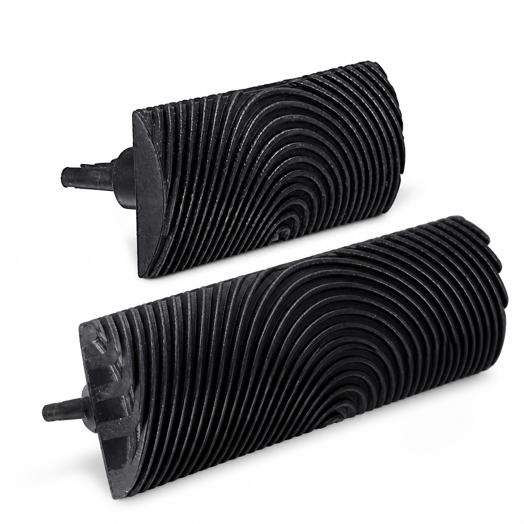 Natural Rubber Wood-Grain Roller Set (2 Rollers)