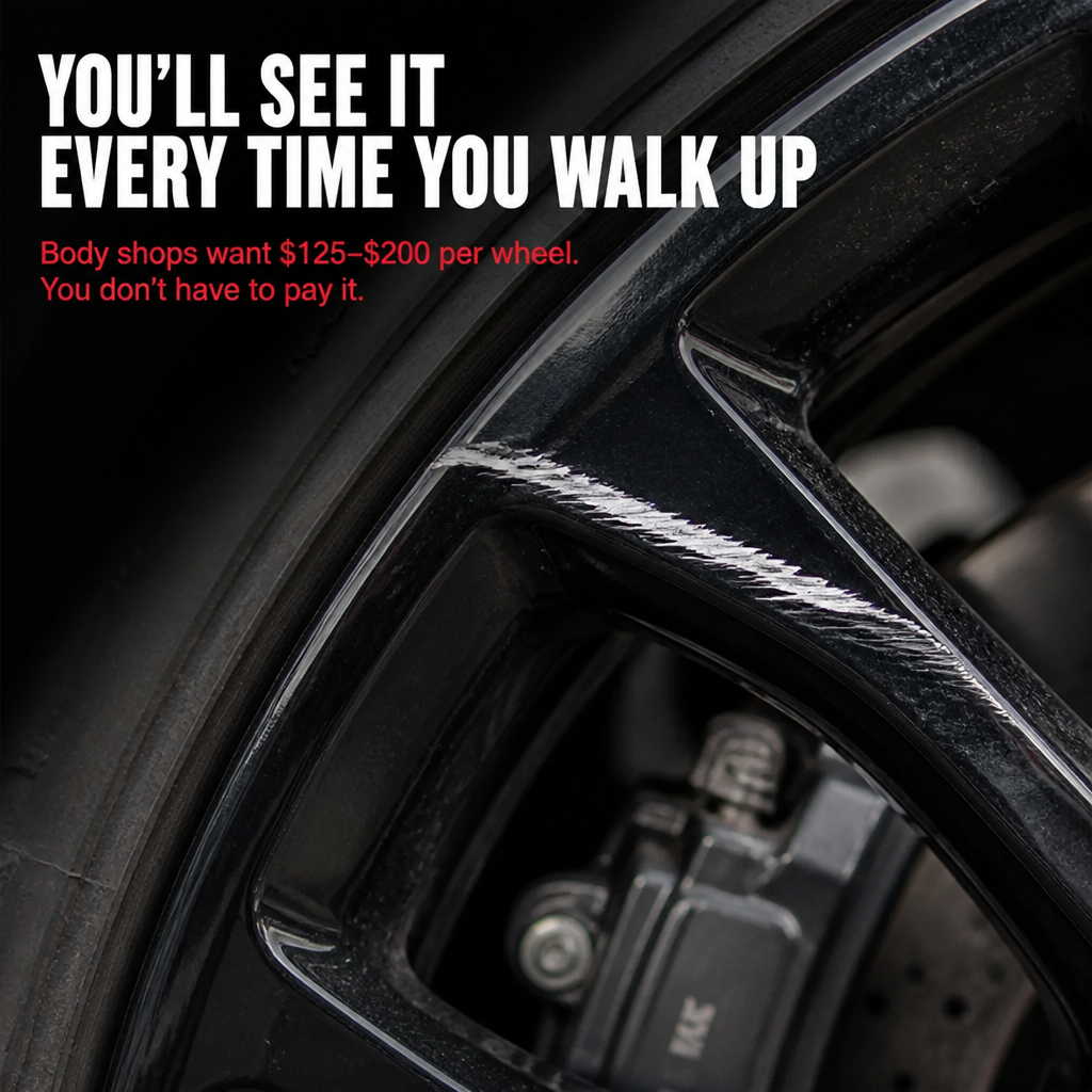 WheelFixer™ — Hide Curb Rash & Revive Factory Gloss-Black Rims in Minutes