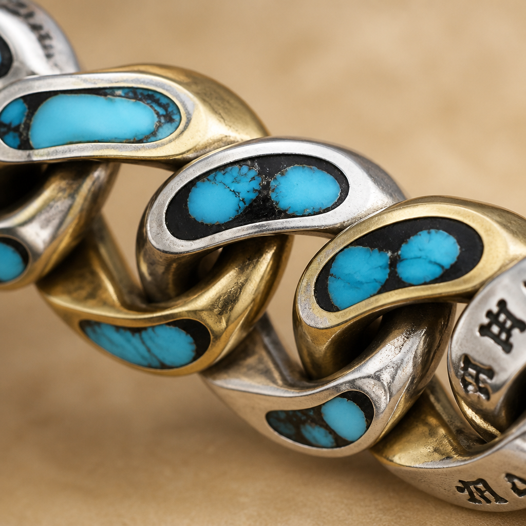 SereniStone™ – Tibetan Nine-Eyed Dzi Bead Bracelet Featuring Turquoise Inlay