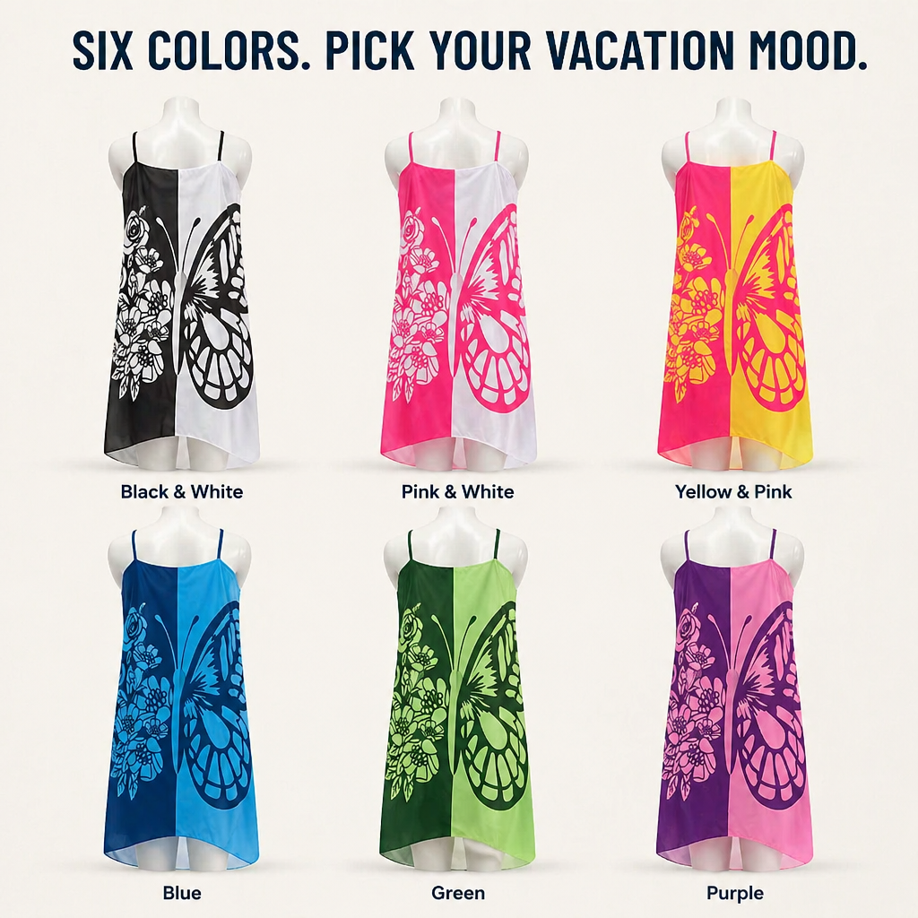 Butterfly Breeze™ — Wrap, Knot & Turn Heads with Bold Butterfly Print