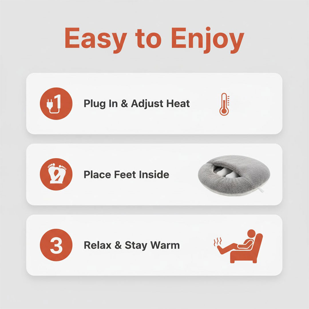 XL Electric Foot Warmer with Adjustable Heating Settings for Comfort