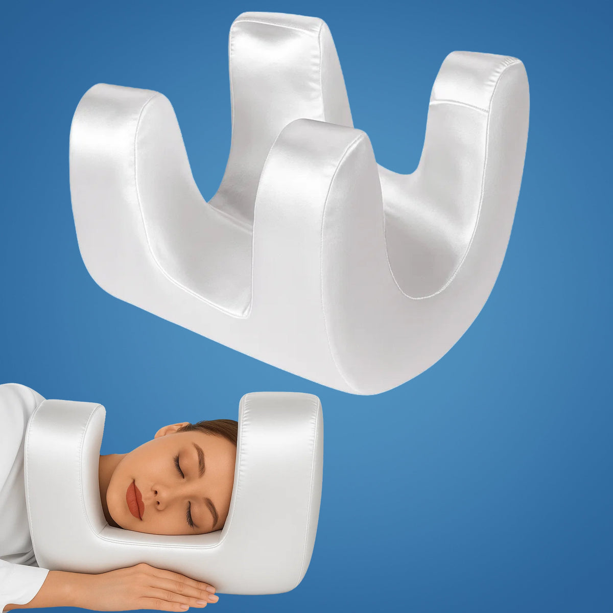 Cooling Memory Foam Contour Pillow for Skin Care and Wrinkle Reduction