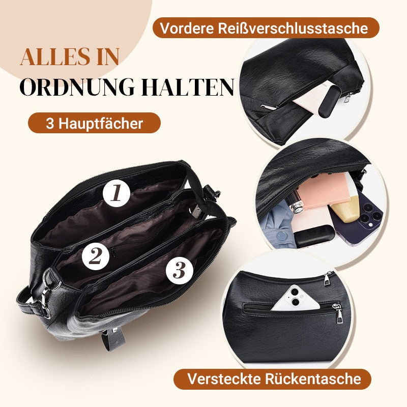 Adjustable Strap Faux Leather Shoulder Bag
