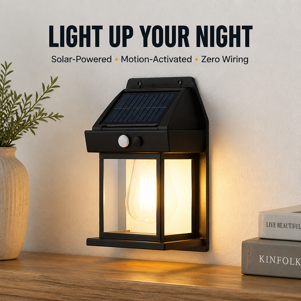 SolarFlare™ — Light Every Corner With Warm, Motion-Sensing Glow, Zero Wiring