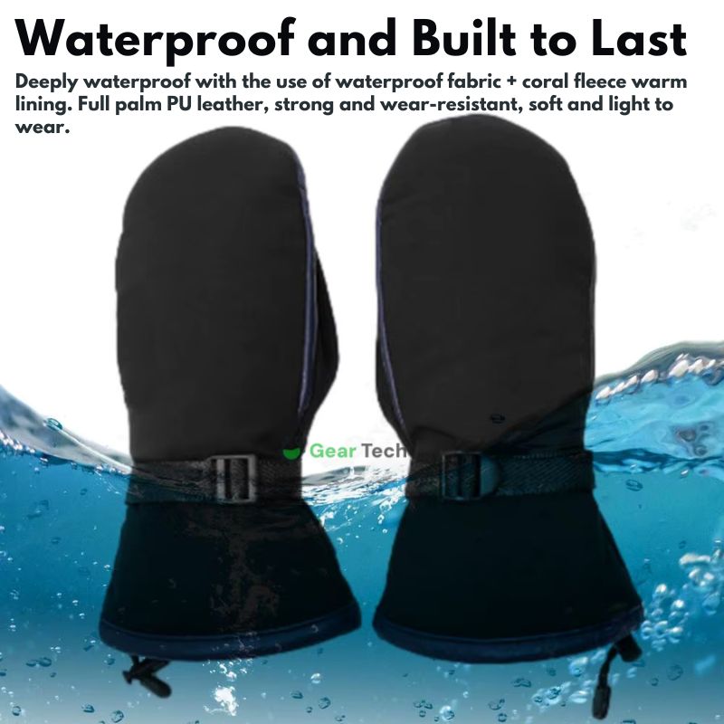 USB Rechargeable Waterproof Hand Warmer Gloves with Dual-Sided Heating for Outdoor Activities